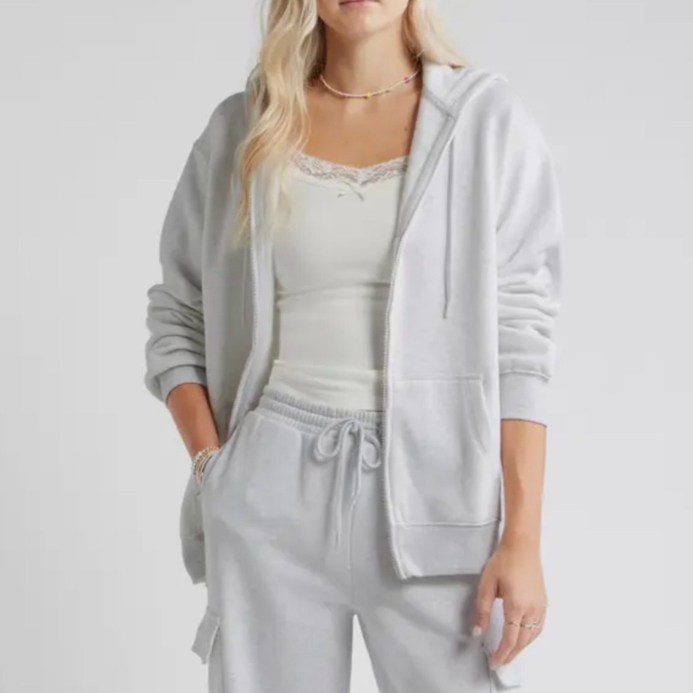 Nordstrom NWT BP Oversized Full Zip Fleece Hoodie